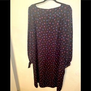Vintage sheer flowy long sleeve dress